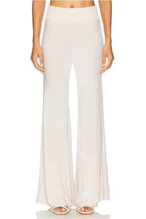 ENZA COSTA Silk Knit Bias Pant in Cream. - size L (also in M, S, XS)