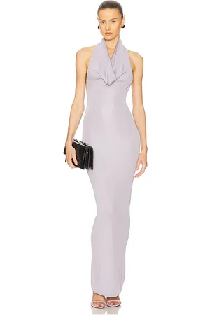 Helsa Aaliyah Maxi Knit Dress in Metallic ,Lavender. - size L (also in M, S, XL, XS, XXS)