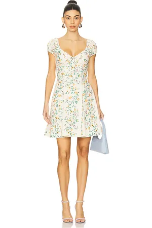 Agua by Agua Bendita Mati Chinesis Mini Dress in Ivory. - size M (also in S, XL, XS)