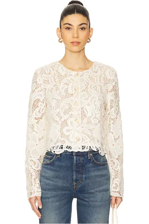 ULLA JOHNSON Caris Jacket in Ivory. - size 10 (also in 12, 4, 6, 8)