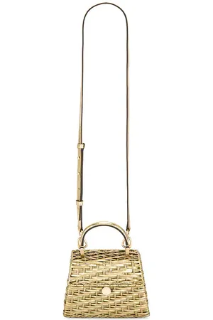 Cult Gaia Nano Sybil Crossbody in Metallic Gold.