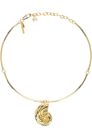 Lele Sadoughi Nautilus Collar Necklace in Metallic .