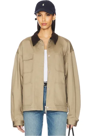 GRLFRND Chore Coat in Brown. - size L (also in M, S, XL, XS, XXS)