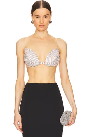 Nue Studio Yasmin Bralette in Metallic Silver. - size L (also in M)
