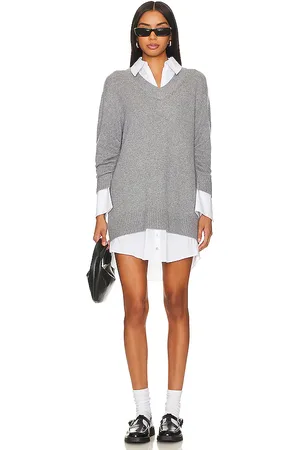 Cinq A Sept Collar Santina Dress in Grey. - size M (also in XS)
