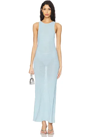 Show Me Your Mumu Miche Maxi Dress in Baby Blue. - size L (also in M, S, XS)