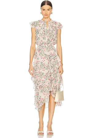 MISA Ilysa Dress in Neutral,Green. - size L (also in M, S, XL, XS)