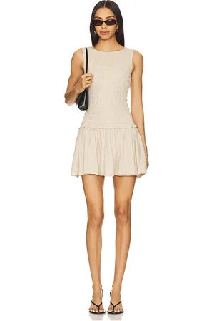 Tularosa Laura Mini Dress in Neutral. - size M (also in S, XS)