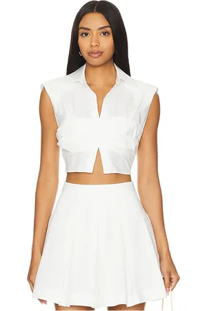 Simkhai Emie Cropped Box Sleeve Top in . - size 10 (also in 6)