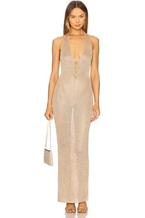 lovewave The Ebere Maxi Dress in Metallic . - size L (also in M)