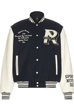 Represent Owners Club Varsity Jacket in Blue. - size L (also in M, S, XL/1X)
