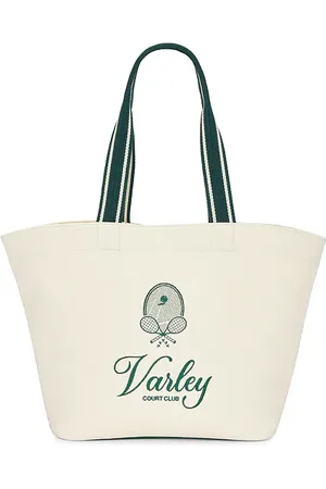 Varley Robinson Canvas Club Tote in White.