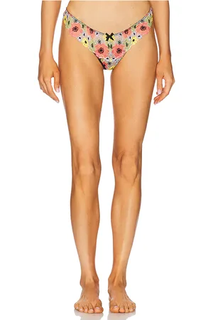 FLEUR DU MAL Azalea Embroidery Thong in . - size 1 (also in 2, 3, 4, 5)