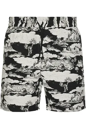 Les Deux Otto Ruins Jacquard Shorts in Black. - size L (also in M, S, XL/1X)