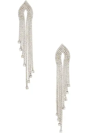 8 Other Reasons Extra Long Dangle Earrings in Metallic .