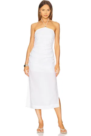 ONIA Air Linen Ruched Halter Dress in . - size 0 (also in 00, 2, 4)