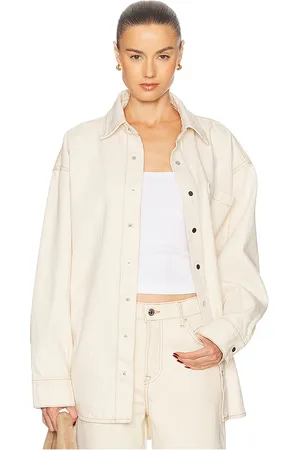 GRLFRND Donna Shirt in Beige. - size M/L (also in XS/S)