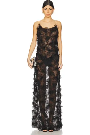 SELEZZA Astrid Maxi Dress in Black. - size M (also in S, XS)