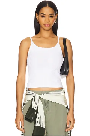 RE/DONE Varigated Jolie Tank in White. - size L (also in M, S, XS)
