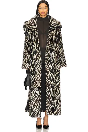 Adrienne Landau The Victoria Coat in Black,White. - size M (also in S)