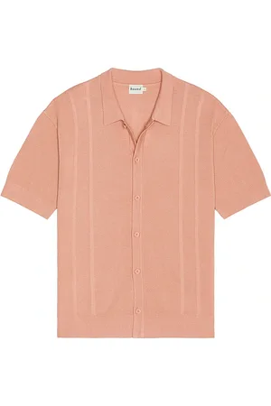 Bound Stanley Knit Waffle Shirt in Pink. - size L (also in M, XL/1X)