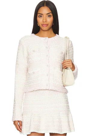 LOVESHACKFANCY Blanca Cardigan in Blush. - size L (also in M)