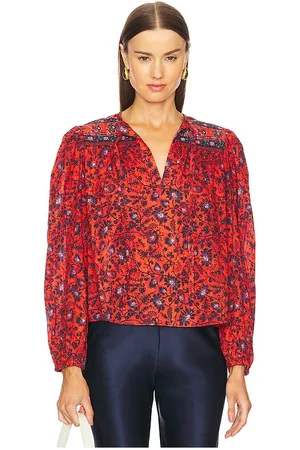 ULLA JOHNSON Tillie Blouse in Red. - size 12 (also in 4)