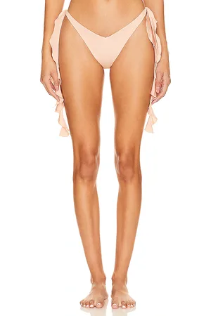 Belle Flounce Bikini Bottom in Nude. - size S (also in XL)
