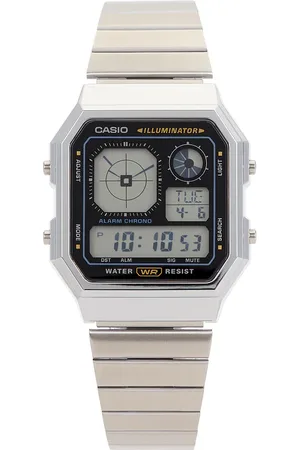 Casio A130 Series Watch in Metallic Silver.