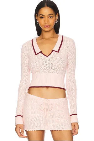 DANIELLE GUIZIO Charlotte Pullover Top in Rose. - size L (also in M, S, XL, XS, XXS)