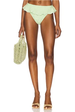 Montce Tamarindo Ruffle Bikini Bottom in Mint. - size L (also in M, S, XS)