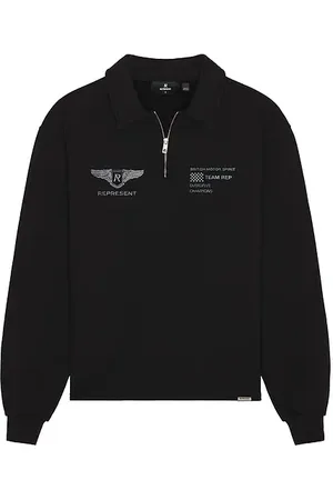 Represent Team Rep Quarter Zip Sweater in Black. - size L (also in M, S)