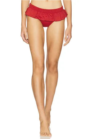 Frankies Bikinis X Bella Hadid Sunday Bikini Bottom in Burgundy. - size L (also in M, S, XL, XS)