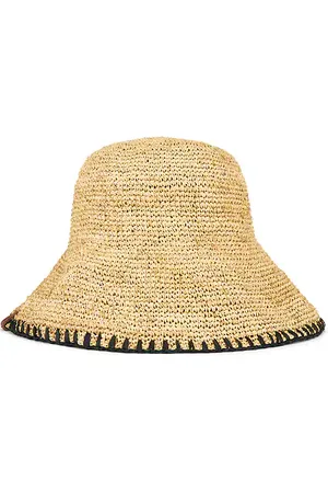 RAG&BONE Jade Whipstitch Rollable Hat in Neutral. - size M/L (also in S/M)