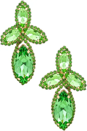 8 Other Reasons Open Arms Earrings in Green.
