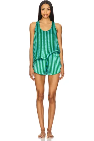 Lunya Washable Silk Tulip Back Set in Blue,Green. - size L (also in M, S, XS)