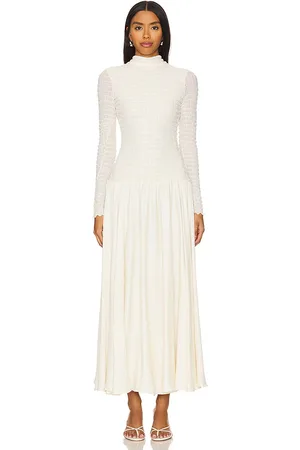 SIEDRES Feja Open Back Midi Dress in Ivory. - size 36 (also in 38)