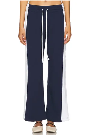 Michael Lauren Lux Wide Leg Pant in Navy. - size L (also in M, S, XL, XS)