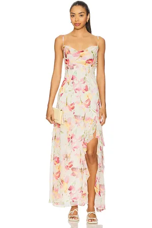 Nicholas Kamila Ruffle Gown in Ivory. - size 0 (also in 2, 4, 6, 8)