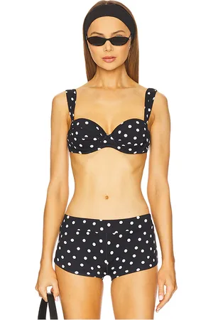 Leslie Amon Paloma Bikini Top in Black. - size XL (also in XS)