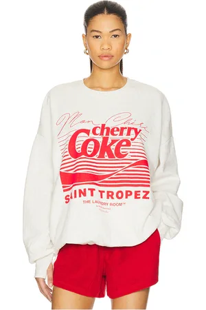 The Laundry Room Cherry Coke Saint Tropez Sweatshirt in Ivory. - size M (also in L, S, XL, XS)