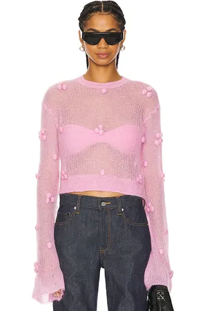 ROTATE Light Knit Sweater in Pink. - size 32 (also in 38, 40)