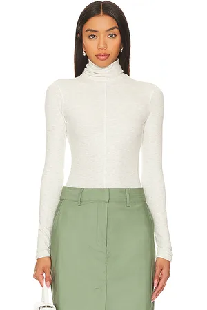 The Line By K Mads Long Sleeve Top in Light Grey. - size L (also in S)