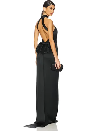 SANS FAFF Bristol Bow Evening Dress in Black. - size M (also in S, XS)