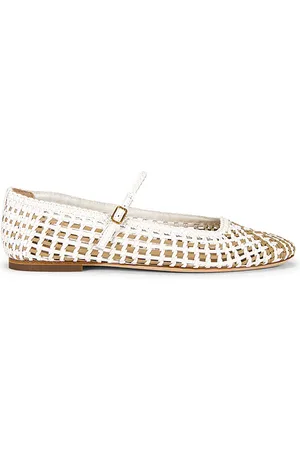 VERONICA BEARD Ellie Woven Flat in Cream. - size 5.5 (also in 6, 6.5, 7, 7.5, 8, 8.5, 9, 9.5)