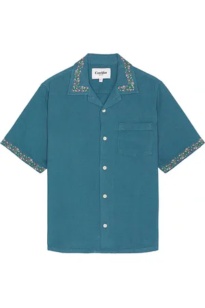 Corridor Hopsack Embroidered Camp Shirt in . - size L (also in M, S)
