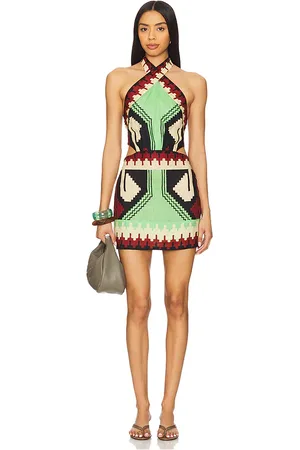 JOHANNA ORTIZ Tide Strength Mini Dress in Rust. - size 2 (also in 4, 6, 8)