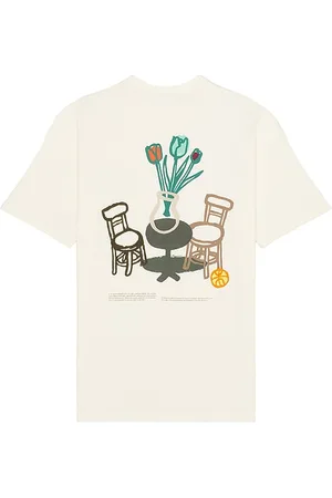 Les Deux Bruno Cafe Tee in Cream. - size L (also in M, S, XL/1X)