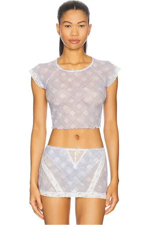 For Love & Lemons Dee Dee Baby Tee in Baby . - size XL (also in L, M, S, XS)