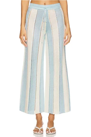 Calle Del Mar Cabana Stripe Pant in Baby Blue. - size L (also in XL, XS)